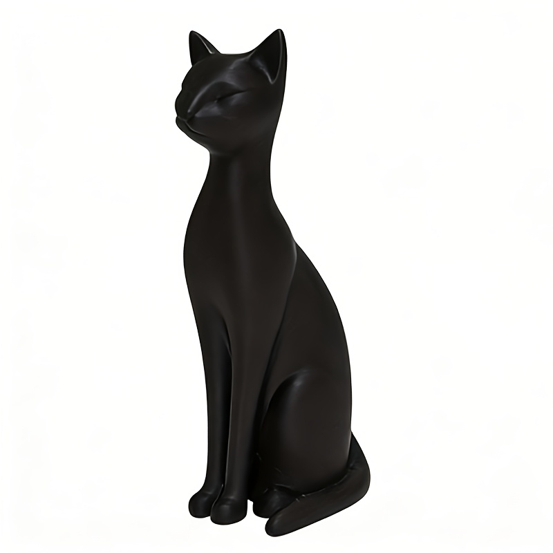 TEMU A Cat Statue, Minimalist Art Piece, Abstract Home Decor Item, Desk Ornament, Wine Cabinet Decoration, Bedroom And Bedside Decor, A Gift For Her,