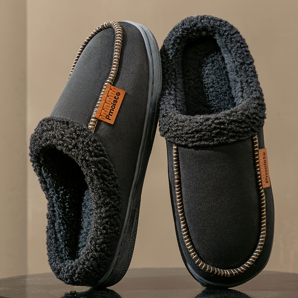 Image of Pmoiste Solid Foam Slippers For Men Winter Shoes Comfortable Indoor Outdoor Footwear