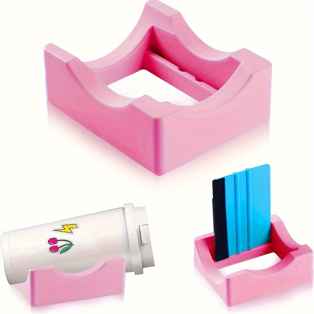 TEMU Versatile Silicone Cup Cradle For Tumblers - Ideal For Uv Dtf & Vinyl Decals, Sublimation, And Hanging Storage