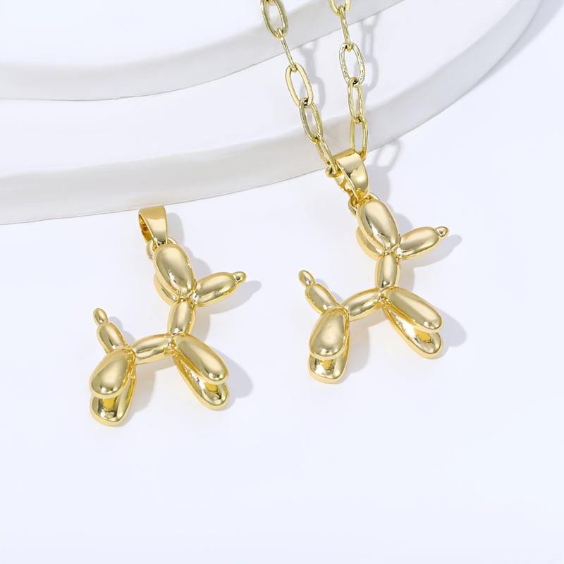 Women's Copper Plated Balloon Dog Pendant — Fun Accessory