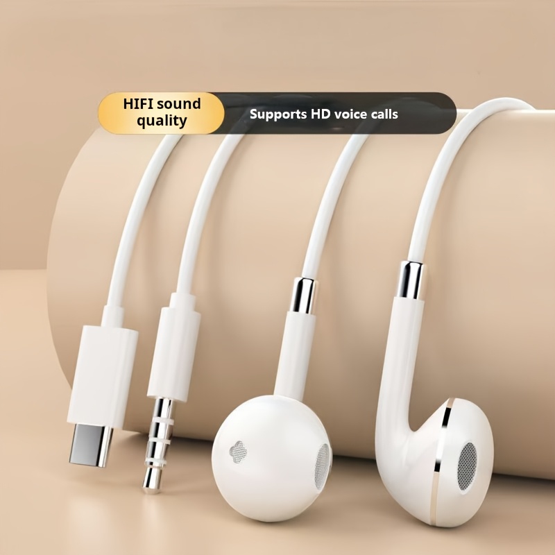 wired headphones wide controlled headphones headphones with microphones high definition calls suitable for mp3 and compatible with most 3 5mm jacks type c jacks computers games sports running  