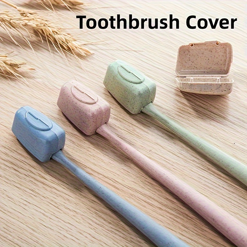 4pcs travel toothbrush protector portable color protective case for toothbrush head perfect for hiking camping and travel shop the latest trends temu 0