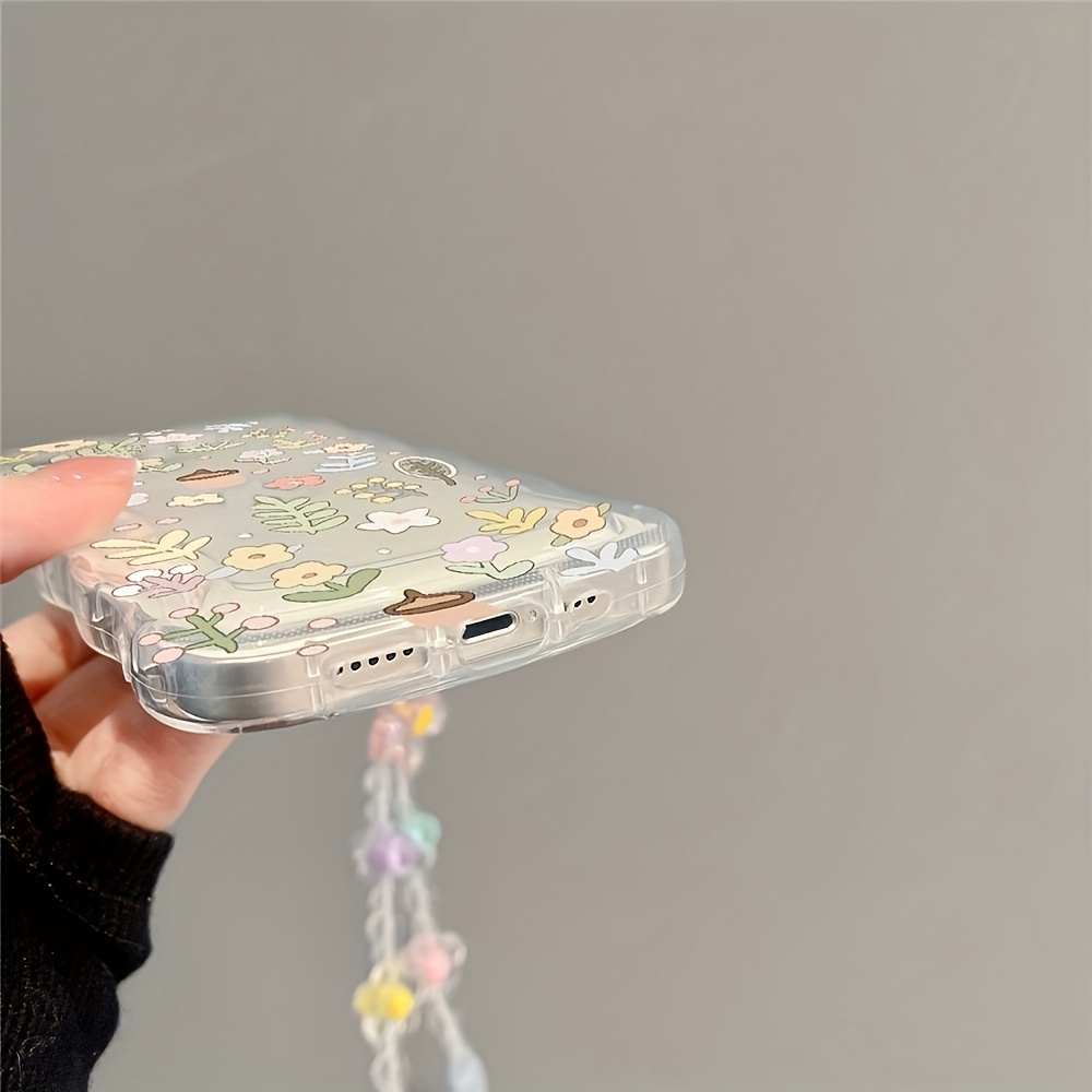 Funda Teléfono Estampado Hierbas Flores Cuerda Colgante - Temu Chile