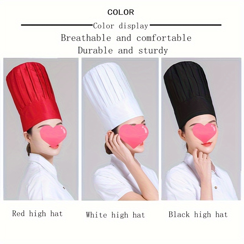 Temu Fabric Printed Chef Hat Thin Breathable Kitchen Cooking Chef Surgical Room Doctor Beauty Dust-proof Work Hat