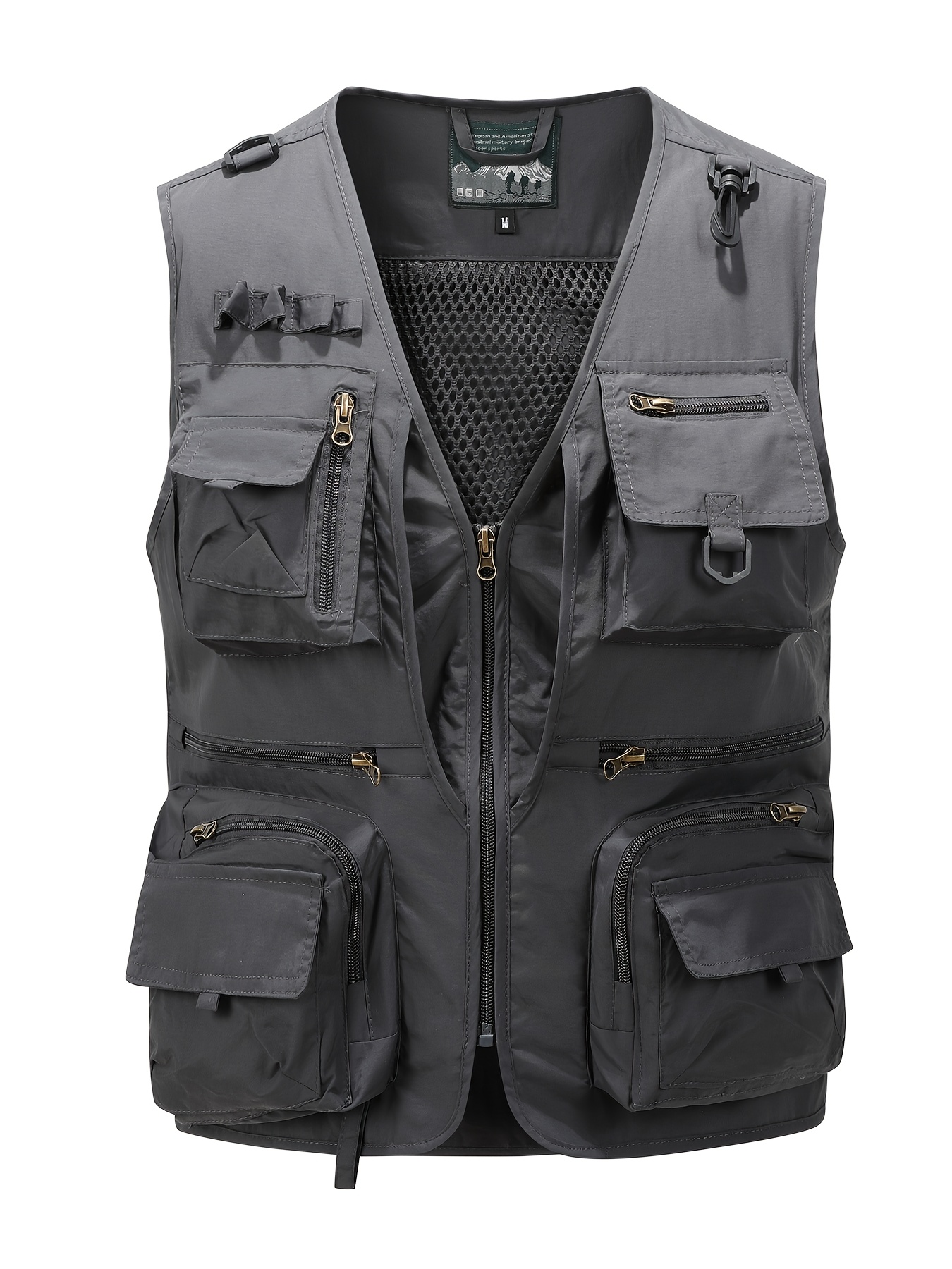 Gilet De Pêche Tactique Vintage – Homme, XL, Beige, Style Bomber, Années 70/80