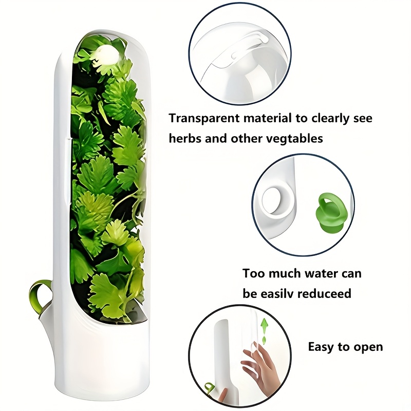 1pc of Herb Preservation Pod, a Container for Keeping Fresh Herbs Like Cilantro in The Fridge, Maintaining The Freshness of Herbs for 2-3 Weeks. Ideal for Home Kitchen Fridge Additions, Storage Boxes, And Organizers