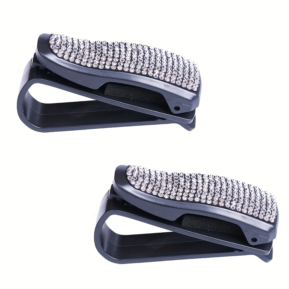 Image of Car Sun Visor Glasses Clip - Abs Multifunctional Eyeglass Holder With Bill And Id Slot For Car Interior Accessories