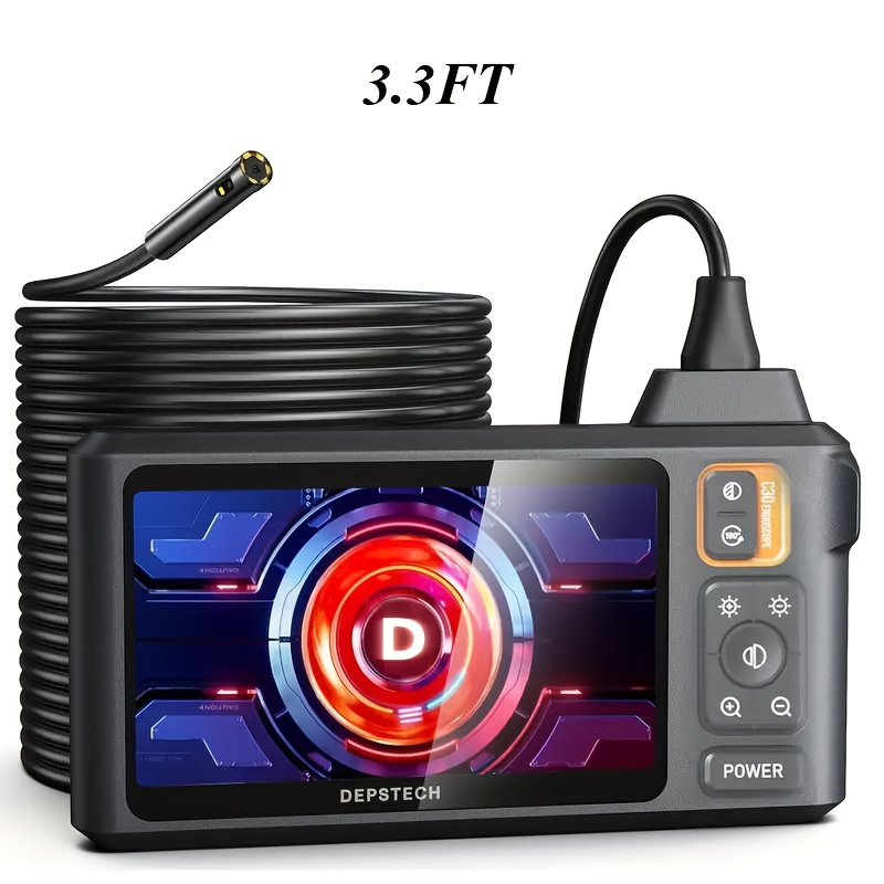 Endoscope Camera with Light 4.3 "IPS Screen, 1080P High Definition, 8 LED Lights, 3.3ft, 16.4-foot Semi-rigid Wire Endoscope, IP"67" Sewer Endoscope (accessories Can Be Purchased Separately, Buy Endoscope And Get Accessories for Free), Men's Tools 4 Endoscope Camera with Light 4.3 "IPS Screen, 1080P High Definition, 8 LED Lights, 3.3ft, 16.4-foot Semi-rigid Wire Endoscope, IP"67" Sewer Endoscope (accessories Can Be Purchased Separately, Buy Endoscope And Get Accessories for Free), Men's Tools - Image 4