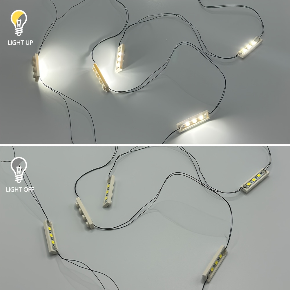 LED Building Block Lighting Kit 4 Warm 1x4 Bricks
