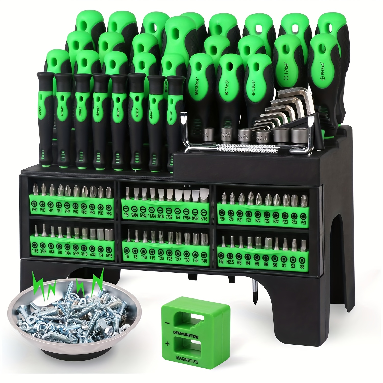 TEMU 118pcs Magnetic Screwdriver Set With Plastic , Includes Precision Screwdriver And Pick & Hook, Ratchet Driver And Hex Key, Diy Tools For Men Tools Gift