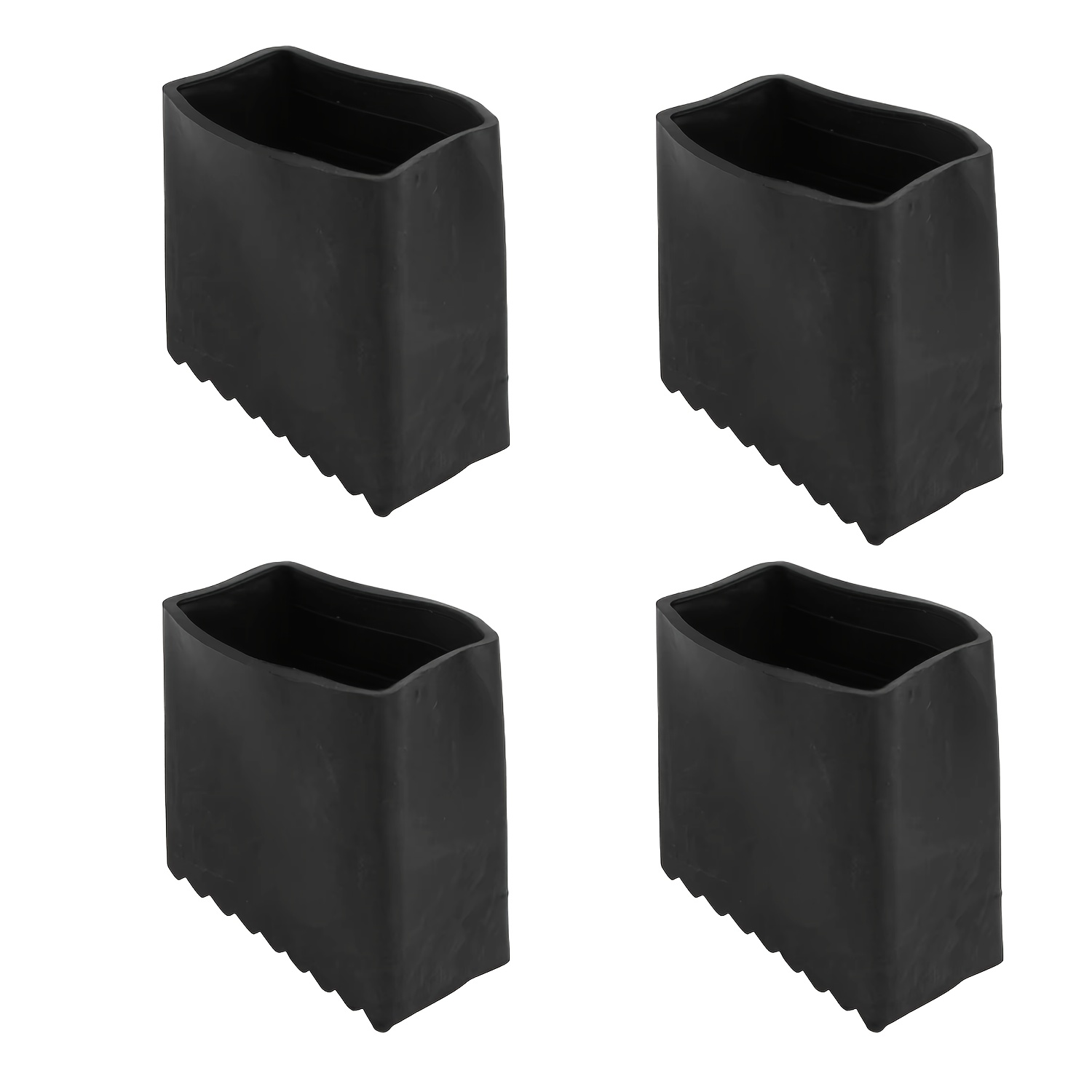 Set Of 4 Stair Mats With A Honeycomb Shock-absorbing Design, Made From And Flame-retardant Materials. Provide Sound Insulation And Protect The Floor From Scratches, Suitable For Marble, Cement Steps