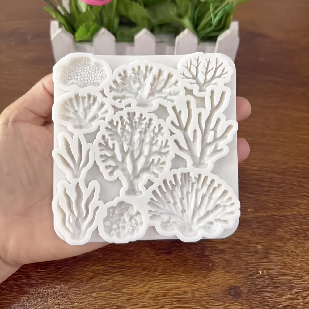 Image of Marine Coral And Seaweed-themed Cake Molds, Specialty Baking Molds, Creative Fondant Silicone Molds For Cake Decoration