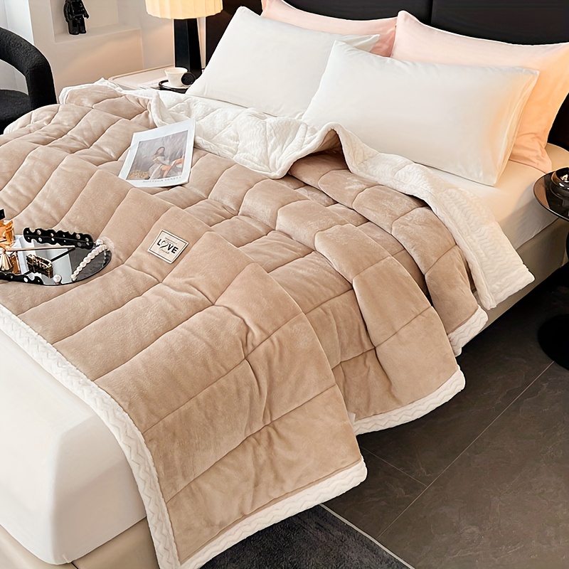 TEMU In , A Warm And Snug-fitting Blanket, Fluffy And Comfortable, Suitable For , For Bedroom, Living Room, And Sofa, Modern Home Decor