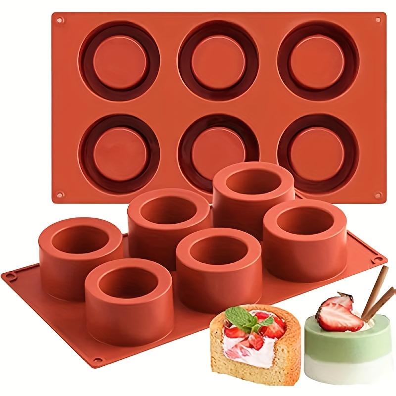 

Silicone Round Cup Cake Mold - 3d Baking Tray For Wedding Cakes, Mousse & Chocolate - Oval Shaped Decorating Tool