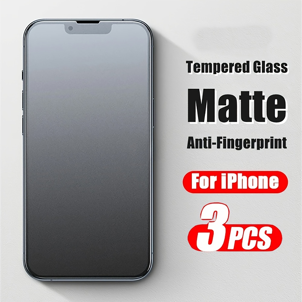 E-shop 3er-Set-Matte gehärtete Glas-Schutzfolie, geeignet für Apple iPhone 16 15 Pro Max 14 13 mini 16 e Vollbildschirmschutz, hochauflösende Sicht,