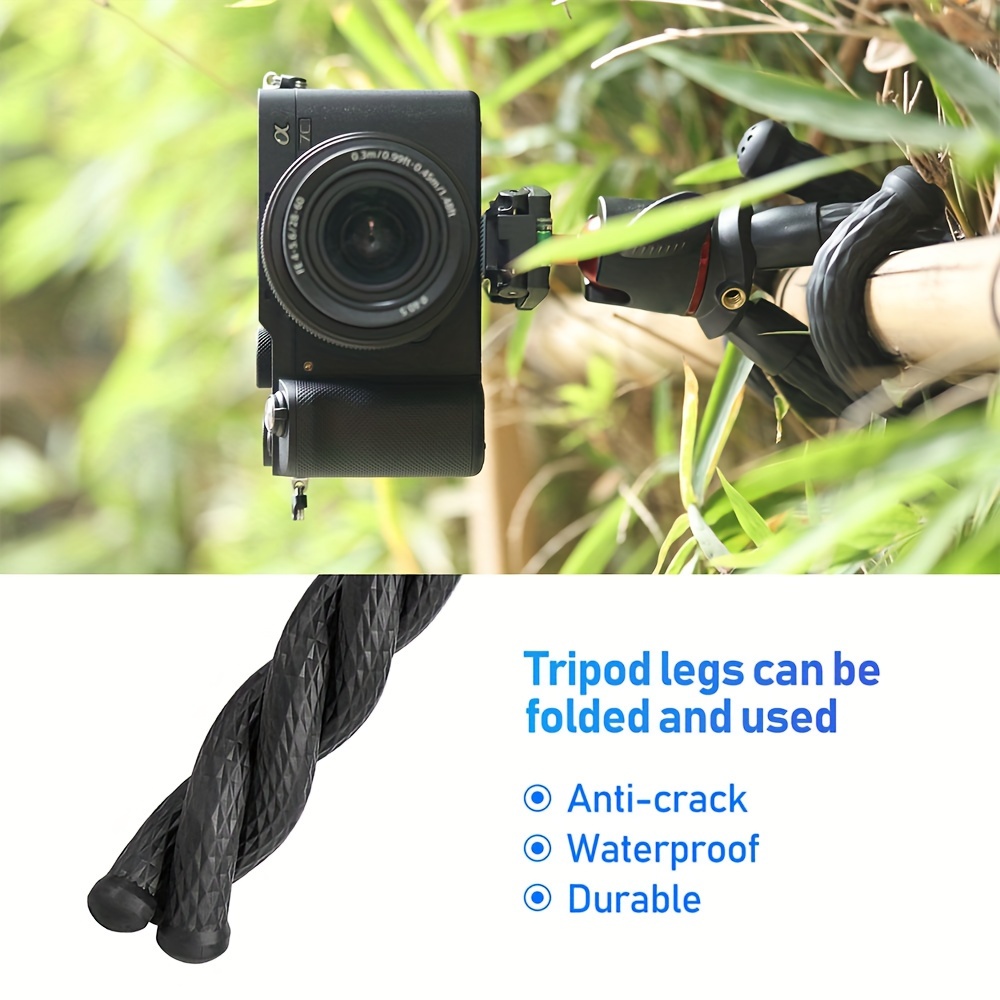 mini flexible tripod compact stand featuring a concealed phone holder with cold shoe mount 1 4 screw compatible with magic arm universal for iphone 16 15 14 pro  s   8 samsung     sony cameras details 3