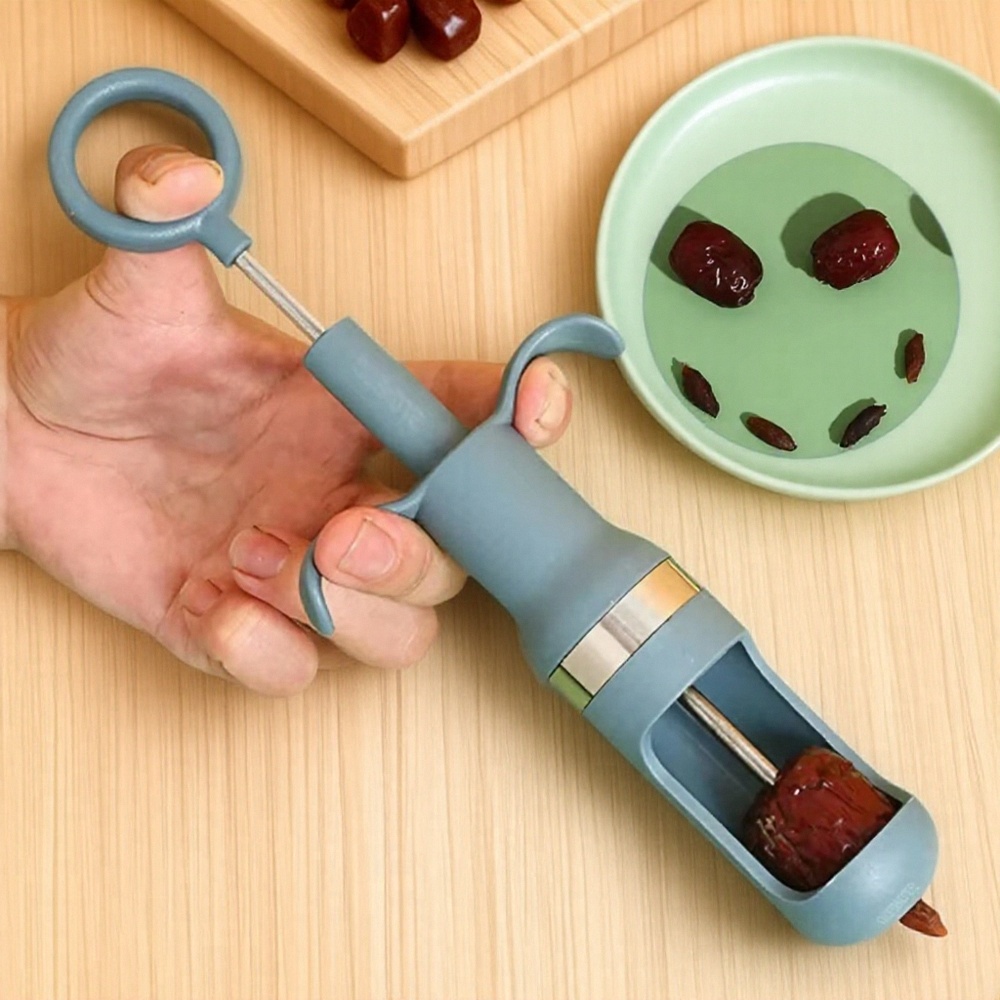 Portable Push Down Cherries Seed Remover No Handle Design For Kitchen, 7 In 1 Cherry Pitter Tool, 7 Holes High Efficiency Multifunctional