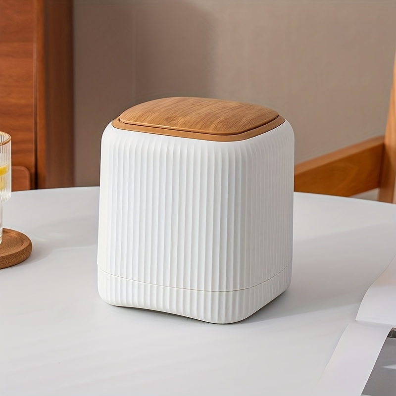 a new product for   this large capacity desktop storage bin features a double   design with   like texture it   a lid for sealing is compact and exquisite Product details 2