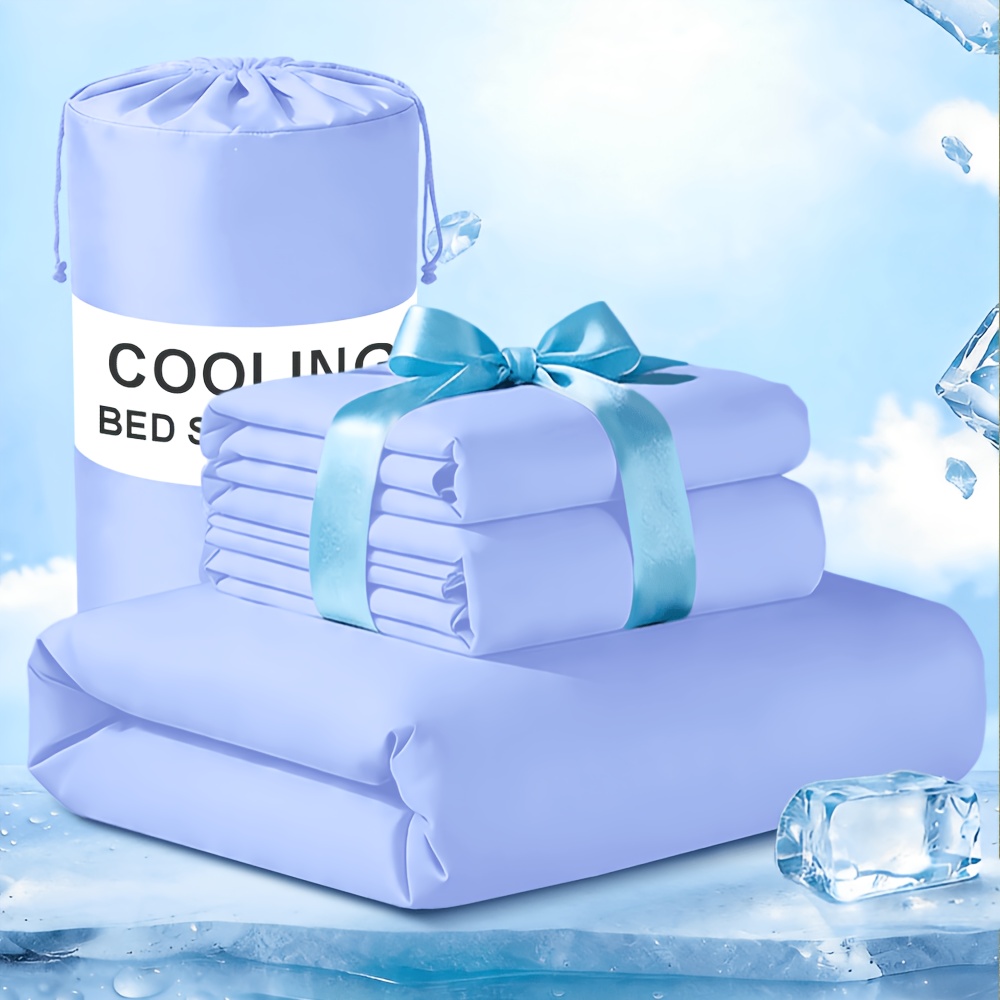 TEMU Queen Size Bamboo Sheets Sets, Extra Thick Cooling, Breathable, Soft, Deep Pocket, 3pcs Set (1 Fitted Sheet, 2 Pillowcases), Bottom Sheet,, Fits