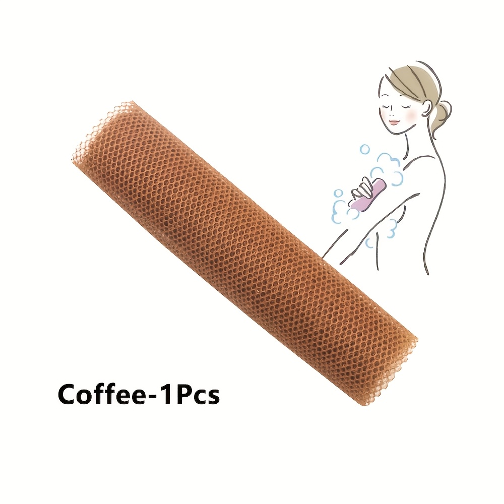 Long Rectangular Bath Loofah Net for Back Scrubbing