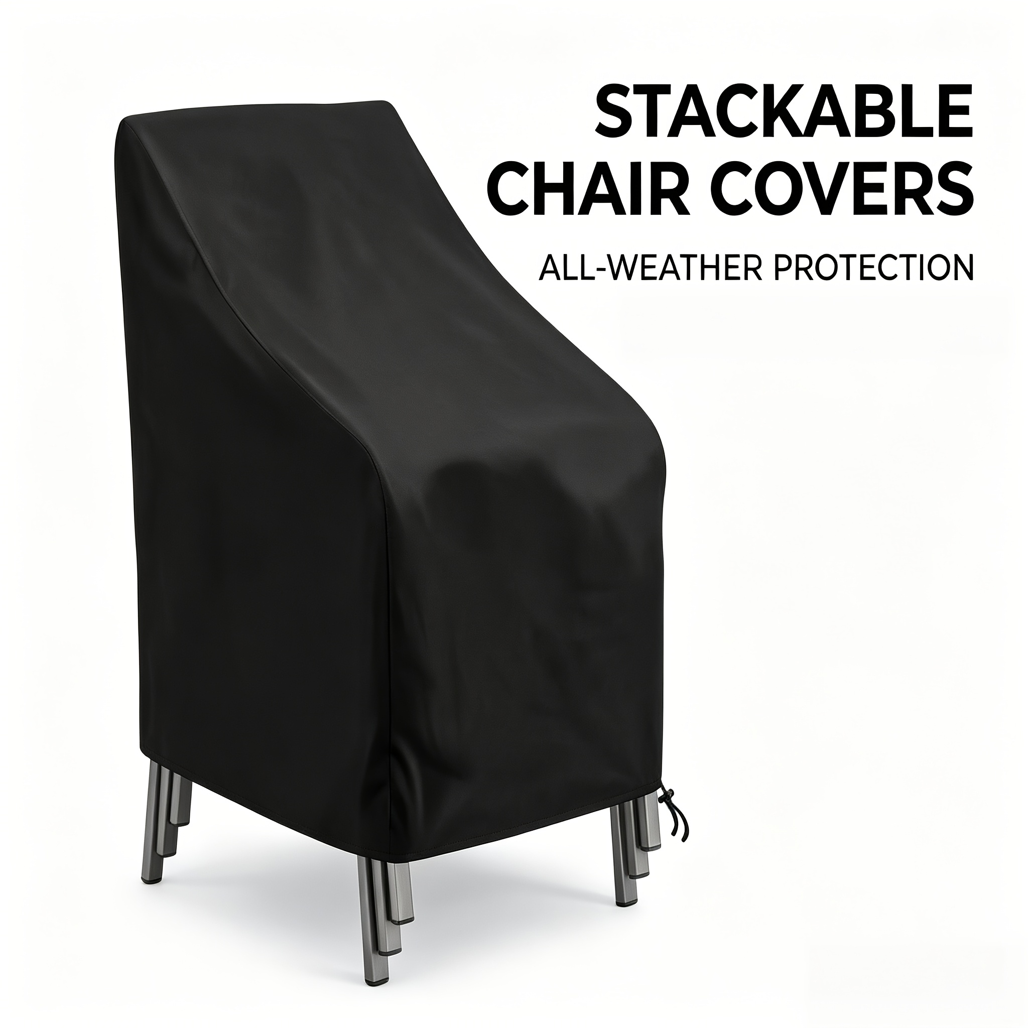 TEMU Heavy Duty Outdoor Dining Chair Cover Waterproof, Stackable Patio Chair Cover For Outdoor Furniture, 210d Oxford Fabric Weather Resistant