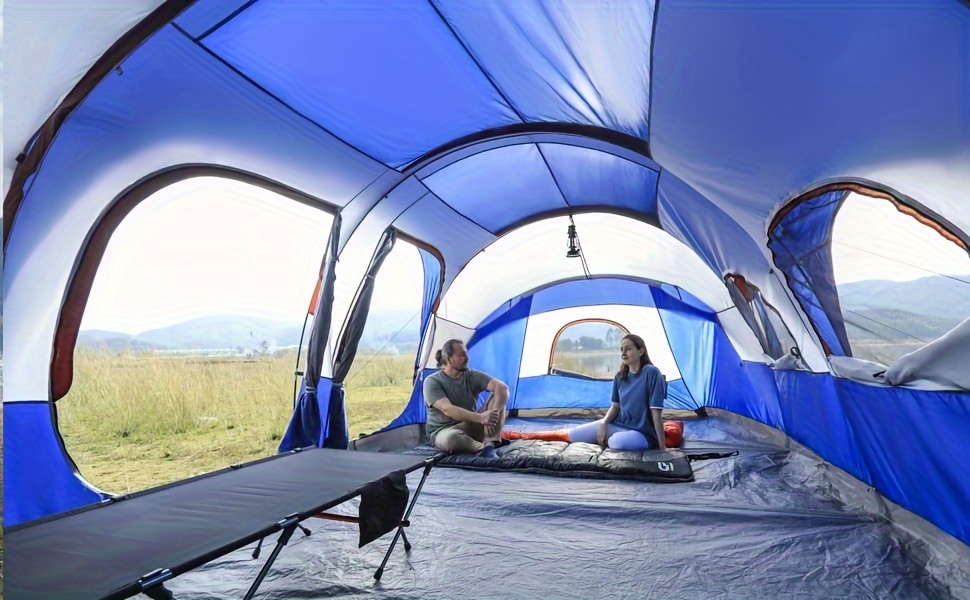 12 person camping tents room weather resistant family Temu