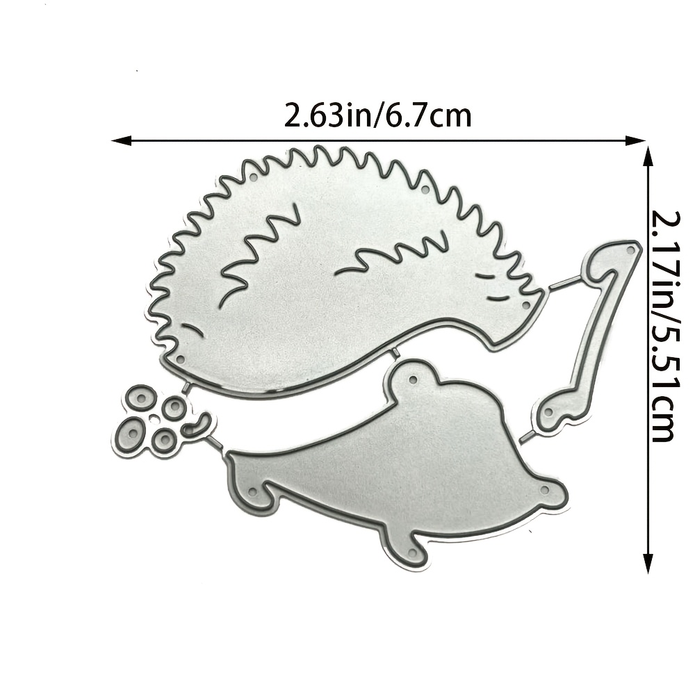 TEMU Découpes Hérisson Dies de Découpe Hérisson Dies de Découpe pour Scrapbooking DIY Cartes de Vœux Fabrication d'Album en Papier Décoration