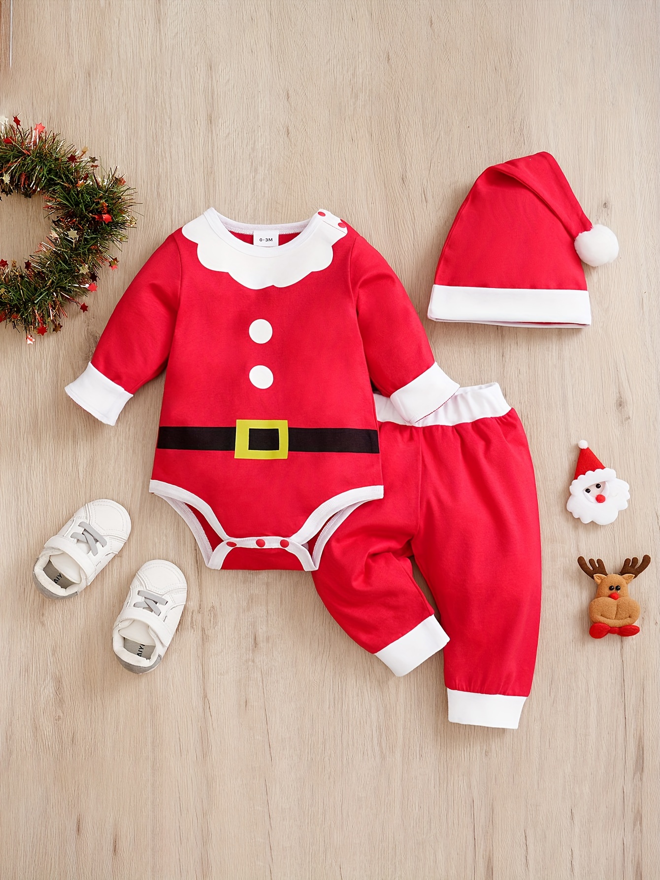 Tutina Neonato Vestito Da Babbo Natale Per Neonati Bimbi Vestiti