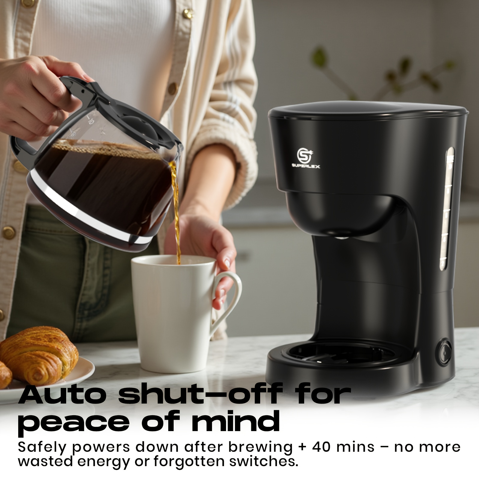 SUPERLEX 1,25L filterkoffiezetapparaat (10 kopjes) 600W