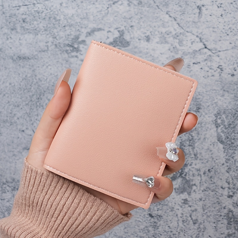 TEMU Nuovo Portafoglio Corto da Donna, Porta Carte e Casual, Portamonete, Mini Portafoglio