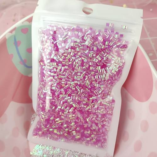 3mm small tube beads suitable for diy slime sound control rice particle mud filler sound activated fillers for sensory slime making rice paste for ear filling applications