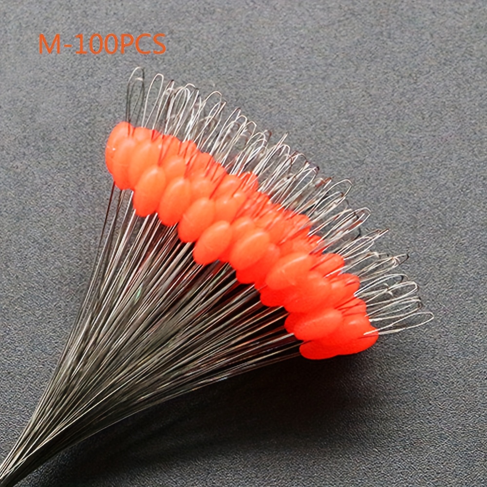 100pcs Silicone Bobber Stoppers, Anti- Line Guides, Assorted Sizes S/m/l, For Fishing Tackle Accessories