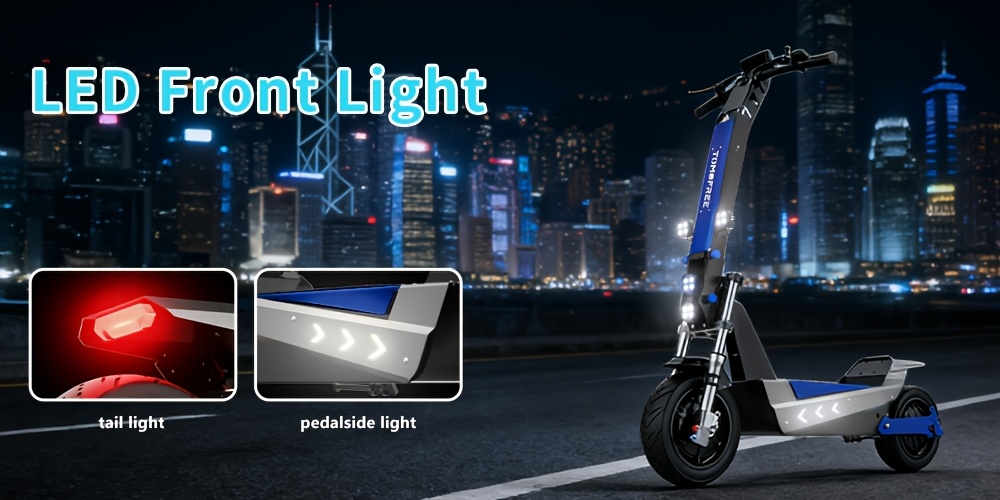 electric scooter brushless motor 35ah 11 inch tires   range of about 50 miles long   scooter 330lbs weight capacity suitable for urban commuting outdoor camping and     birthday gift Product details 6