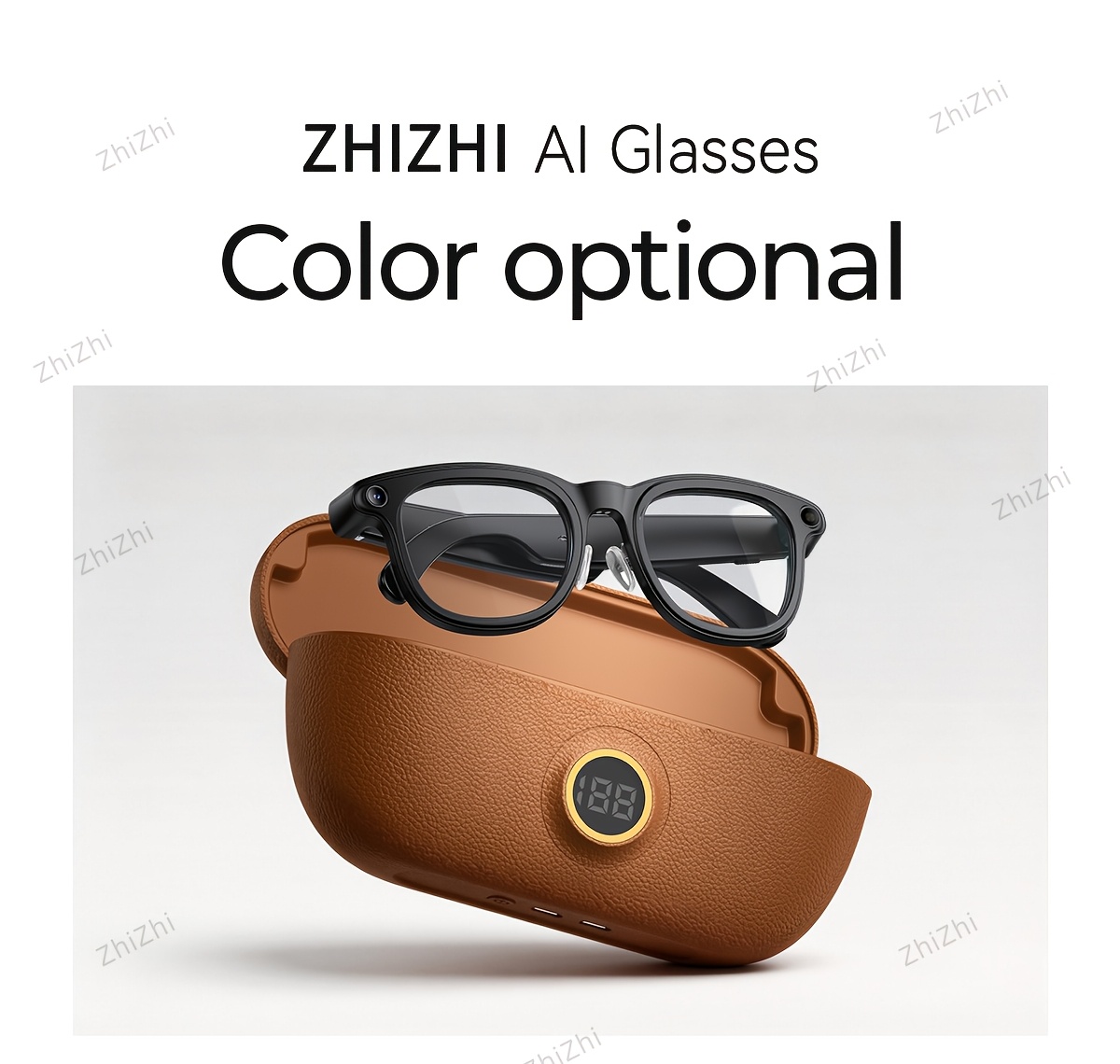 Zhizhi Ai Smart Glasses Ai with Camera And Audio for Men Women 4K with Charging Case Ai Smart Glasses Video Recording Chatgpt 800W Connect to Phone Equipped with a Chatgpt Translator And Dual Microphones for Noise Reduction