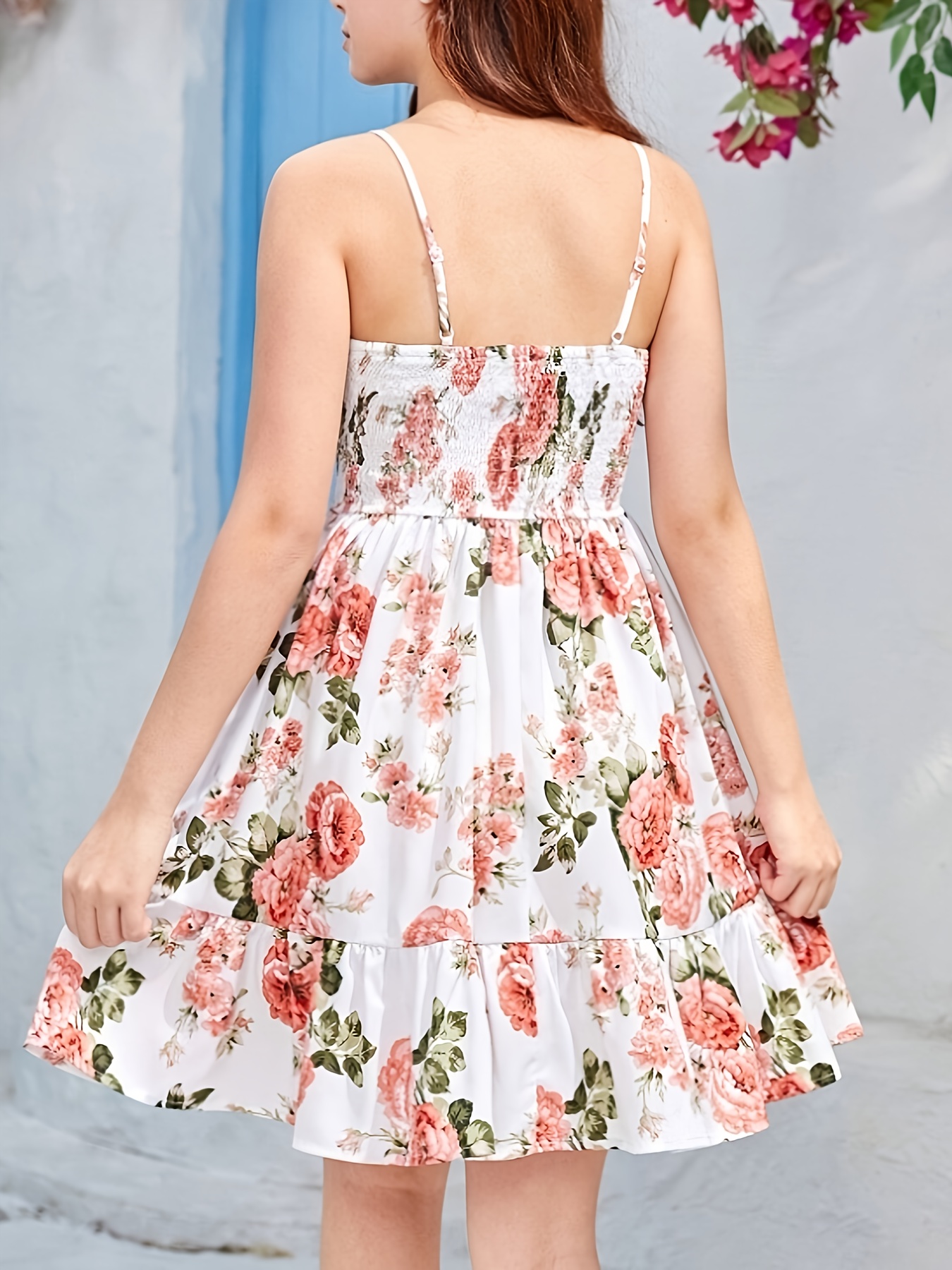 womens floral print sleeveless dress elegant pencil skirt Temu