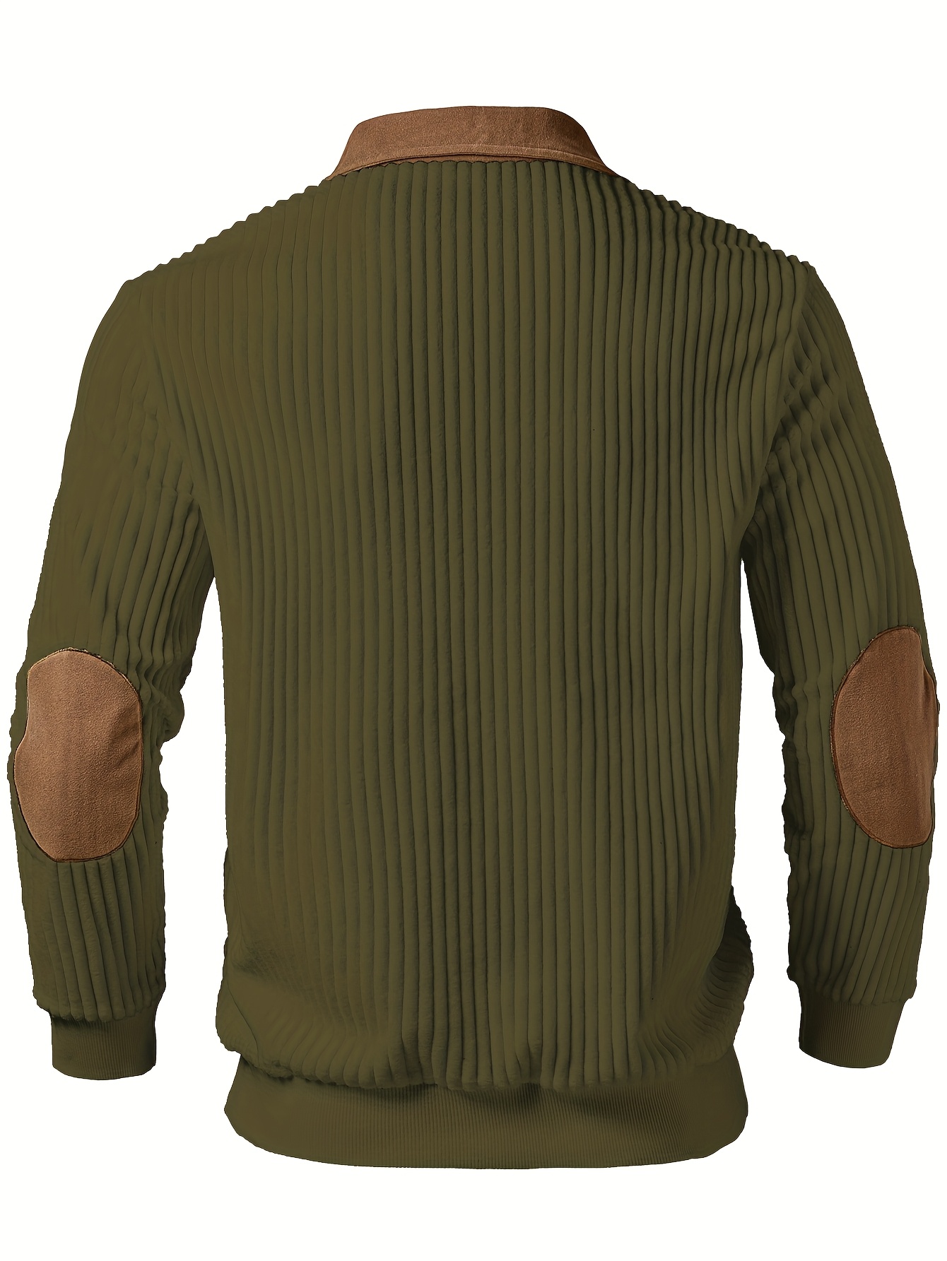Heren Casual Pullover met Kleurblok Design - Geribbelde Kleurblok Patchwork, Dikke Warme Trui met Rits aan de Hals