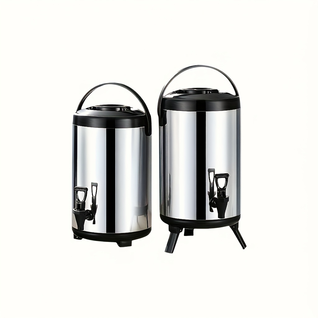 TEMU 2pcs Insulated Bucket (10l) - Multifunctional Outdoor/party Ice Bucket, Large-capacity Insulated Container With Lid And Foldable Base, Suitable