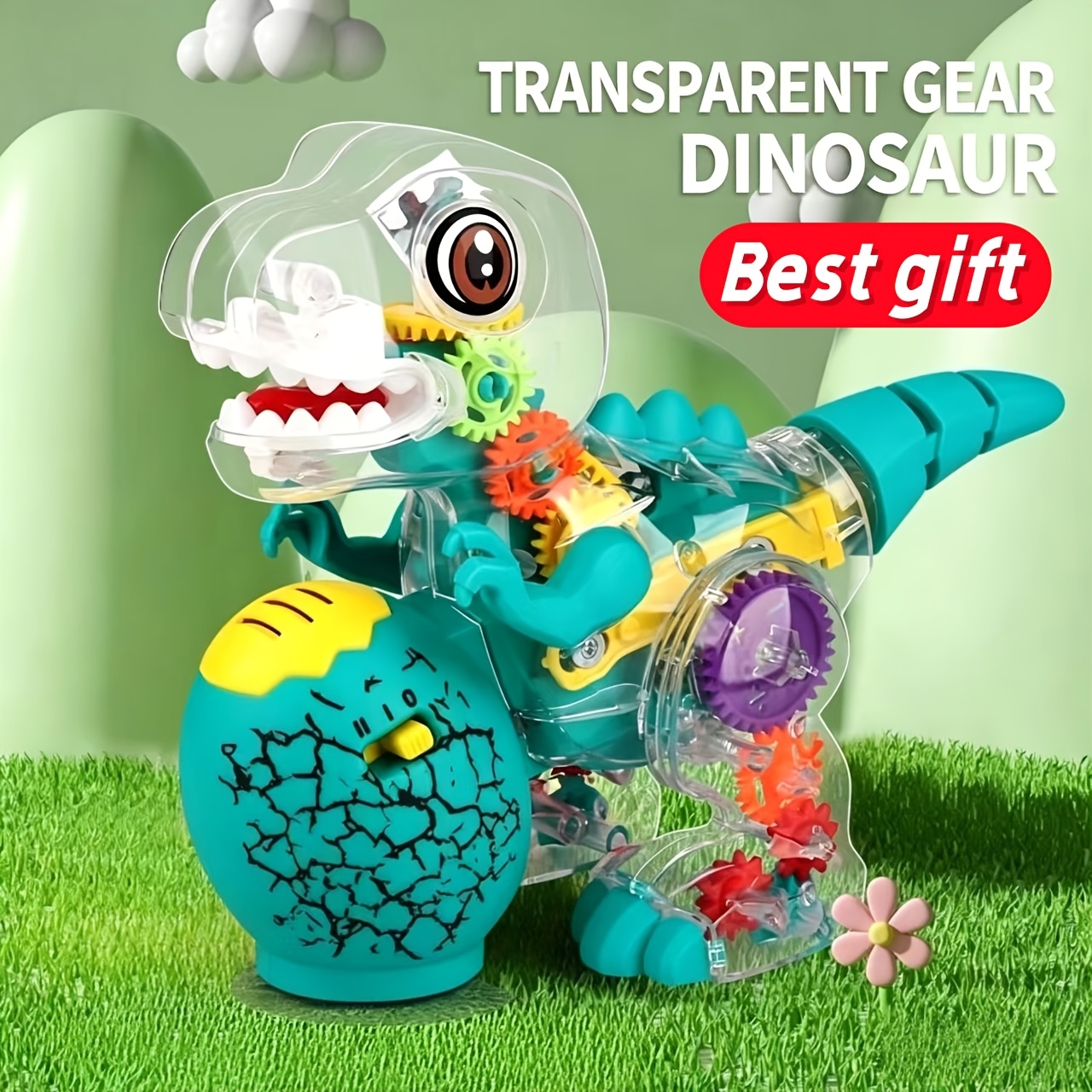 Multi-Functional Obstacle Avoiding Dinosaur Toy Car for Kids