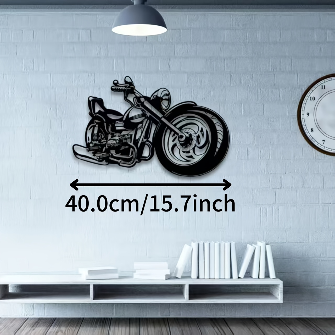 TEMU 1pc Motorcycle Metal Wall Art Decor - Unique Handmade Bicycle Gift - Industrial Home Wall Art For Garage, Office, Decorations, Home Decor, Scene