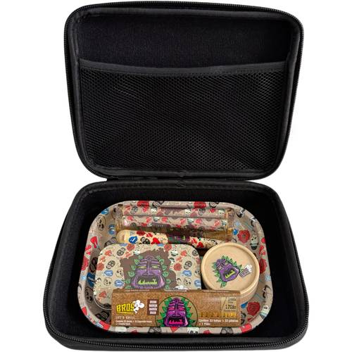kit complete with portable storage case herb grinder rolling machine 110 thin smooth burning rolling papers filters metal storage box storage tubes home gadget holiday gift