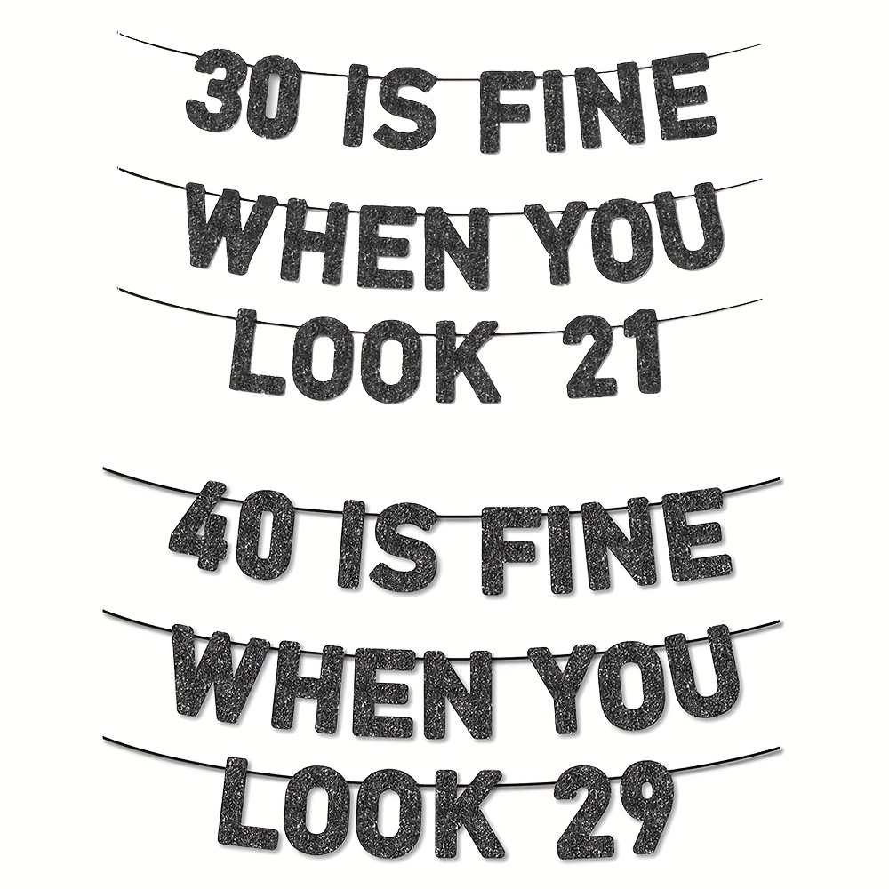 Older Wiser Hotter Folienballons – Geburtstagsbanner Für 30., 40., 50. Geburtstag, Gold, 40 Cm Buchstaben