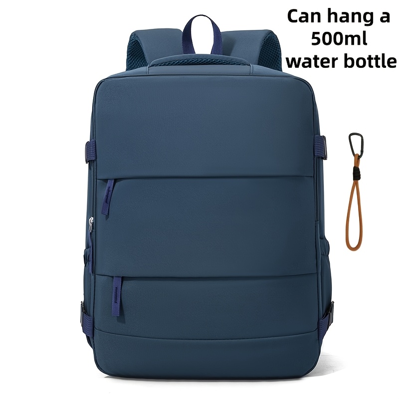 TEMU Mochila de tamaño de aerolínea, mochila de viaje de color liso, bolsa escolar unisex para , mochila para viaje de negocios, mochila de negocios