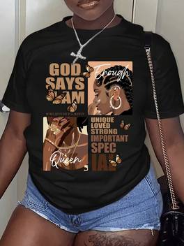 stylish printed t shirt versatile easy to and comfortable womens casual t shirt