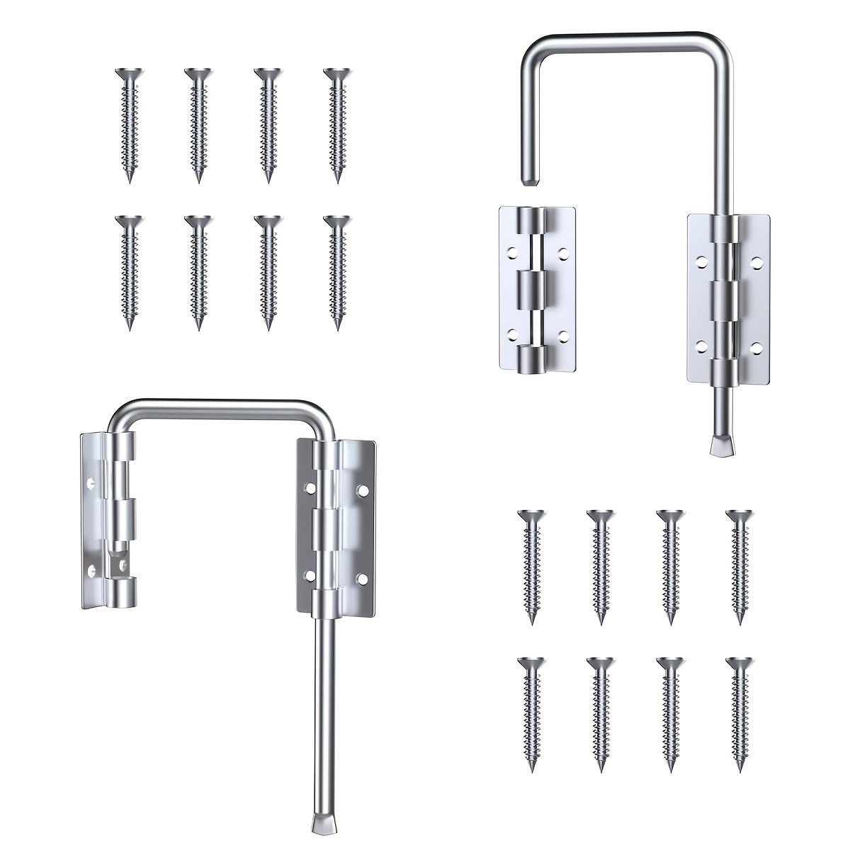TEMU 2pcs Sliding Door Latches, Patio Sliding Door Locks, 90°/180° Adjustable U-shaped Door Latches For Enhanced Security; Suitable For Windows,