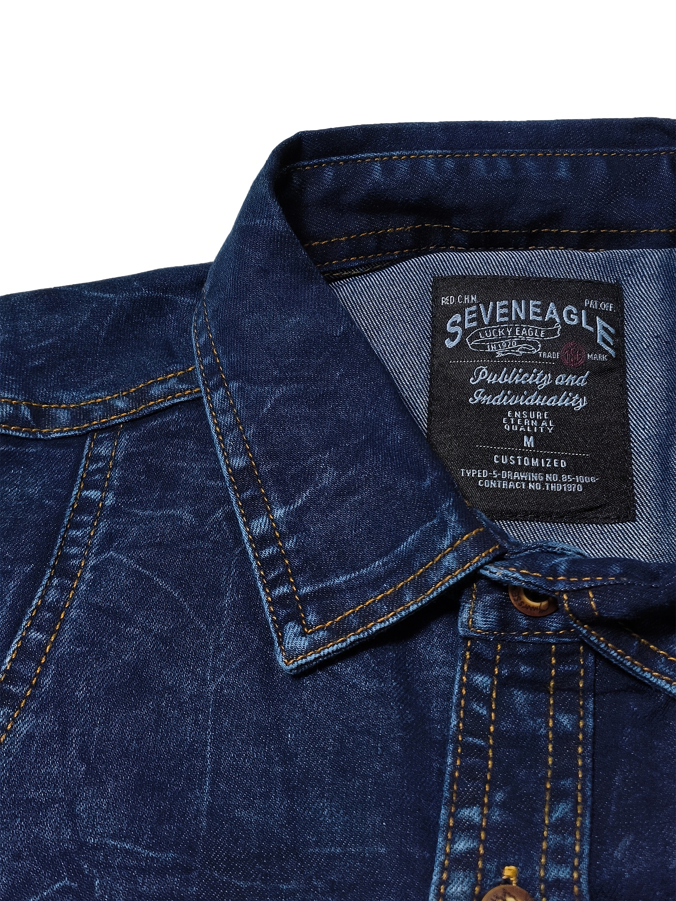 Men's Denim Shirt for Spring and Autumn, Fashionable New Trend Denim Jacket, Men's Tie-Dye Denim with Double Pockets Design, Men's Shirt Jacket