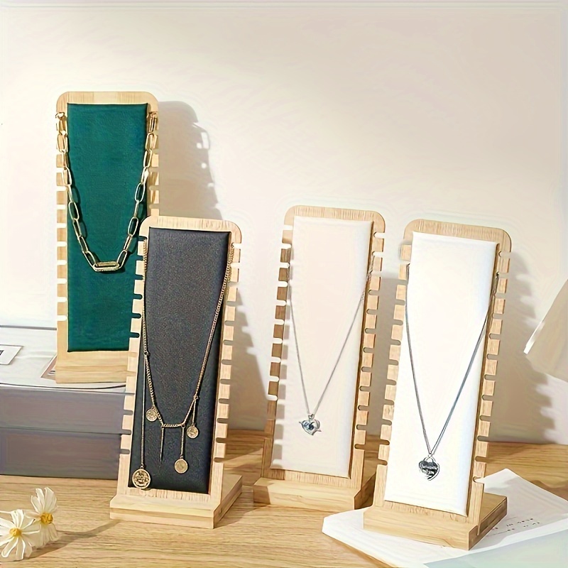 

1pc Creative Wood Fashion Jewelry Pendant Holder, Necklace Detachable Display Stand
