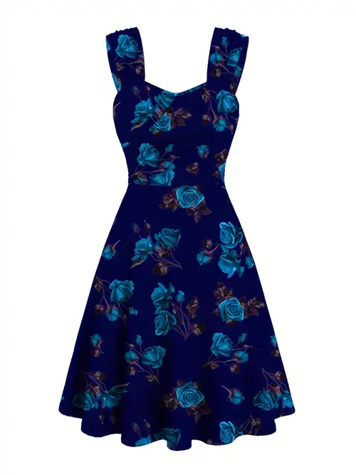 plus size retro dresses canada Plus Size - Retro Chic Flocked Mesh Belted Dress