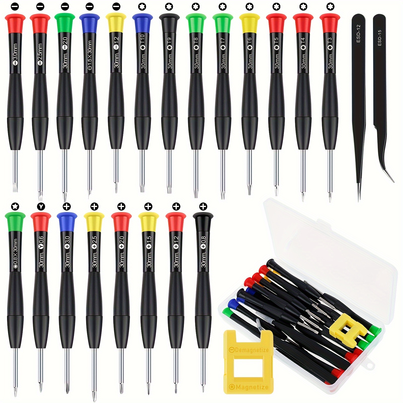 

18-piece/24-piece Precision Screwdriver Set, Metal Hexagonal Head, Non-electric Multi-use Color- Cap Repair Tool Kit For Mobile Phone Disassembly