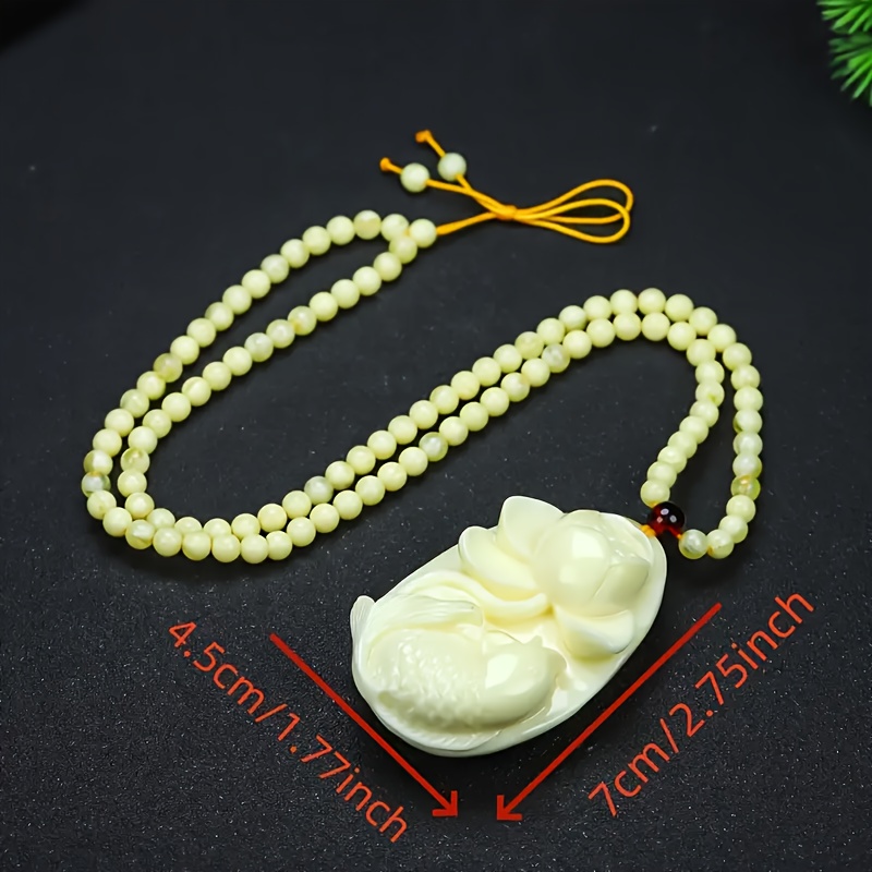 Bohemian Floral & Fish Resin Pendant Necklace, Unisex