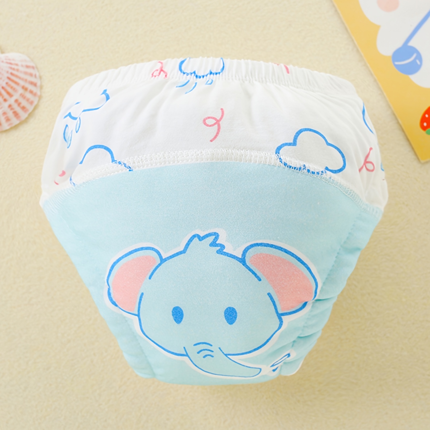 6pcs washable training pants cute animal patterns soft absorbent cloth diapers for   perfect gift for   details 3